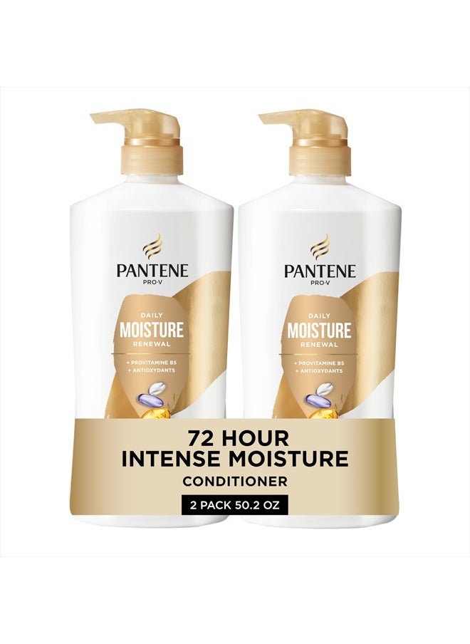 Daily Moisture Renewal Conditioner Twin Pack with Hair Mask Treatment, Pro-V Hydration for Dry Damaged Hair, Long-Lasting Softness, Safe for Color-Treated Hair, 25.1 Fl Oz Each, 2 Pack