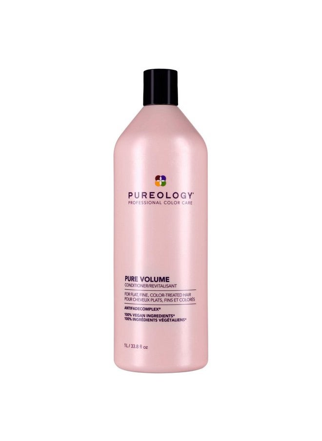 Pureology Pure Volume Conditioner | For Flat, Fine, Color-Treated Hair | Restores Volume & Movement | Sulfate-Free | Vegan | Updated Packaging | 33.8 Fl. Oz. |