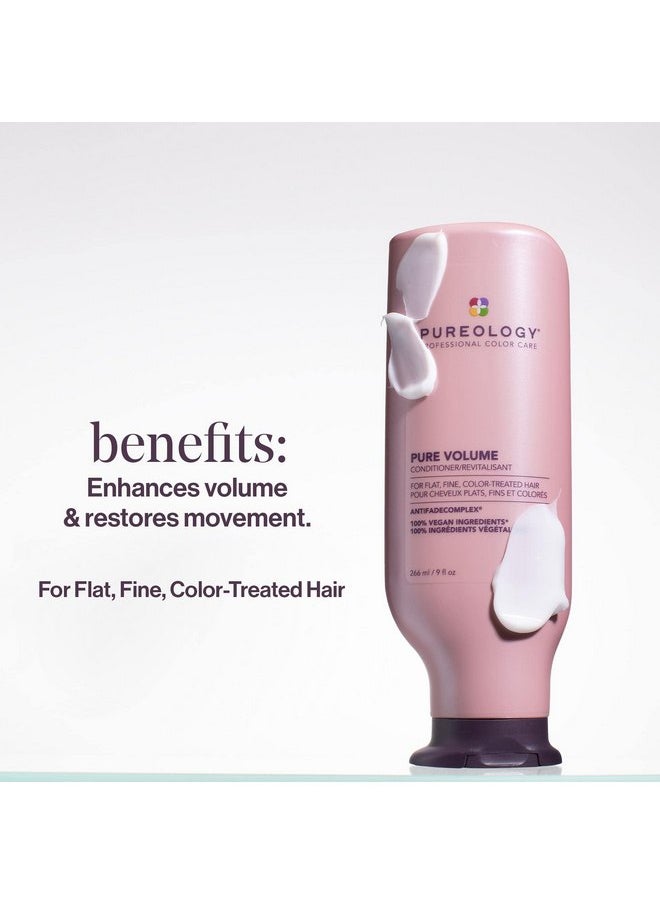 Pureology Pure Volume Conditioner | For Flat, Fine, Color-Treated Hair | Restores Volume & Movement | Sulfate-Free | Vegan | Updated Packaging | 33.8 Fl. Oz. |