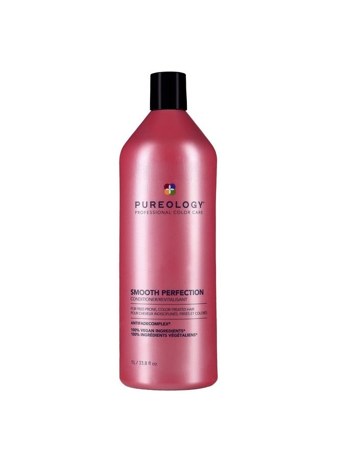 Pureology Smooth Perfection Conditioner | For Frizzy, Color-Treated Hair | Detangles & Controls Frizz | Sulfate-Free | Vegan | Updated Packaging | 33.8 Fl. Oz. |