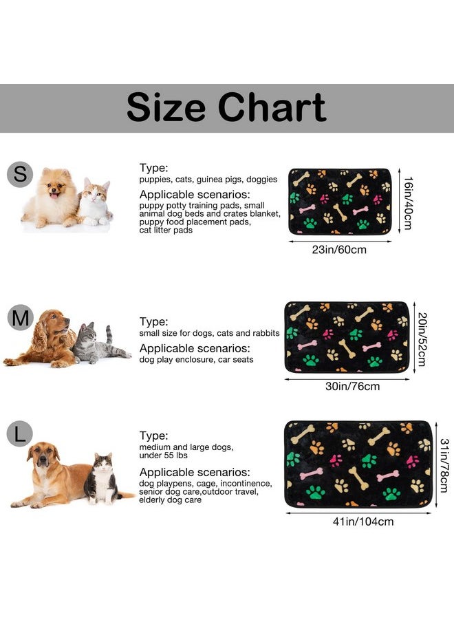 Dono 1 Pack 6 Dog&Cat Blanket, Soft Fluffy Fleece Puppy Blanket for Small Medium Large Dogs Girl, Pink Paw Print Puppy Dog Cat Warm Sleep Mat Blankets Essentials for Dogs