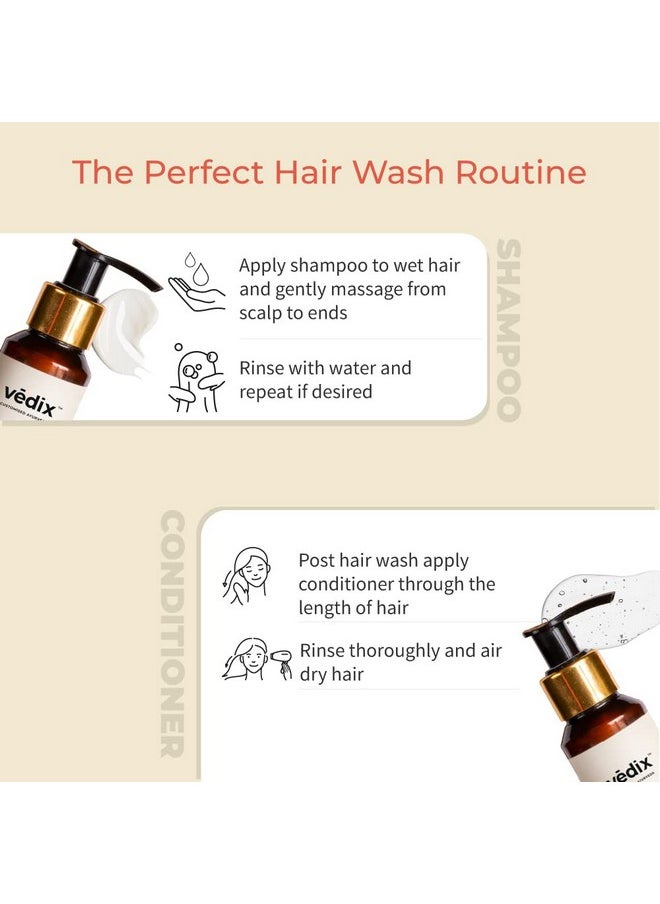 Vedix Customised Hair Fall Combo - Shampoo For Normal-Oily Hair - Anti Hair Fall Shampoo - Hair Conditioner - For Hair Fall - 200 ml