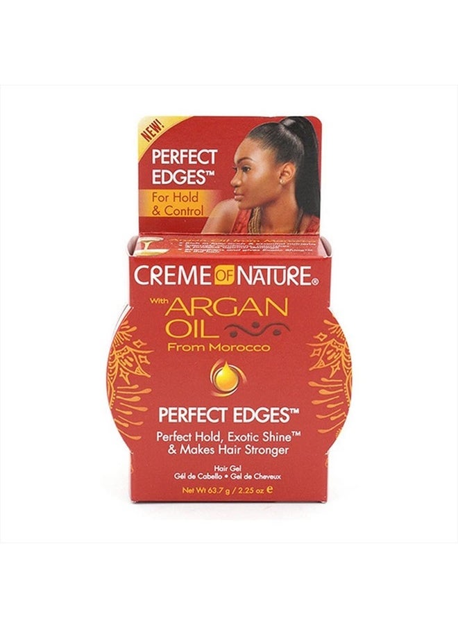 Creme Of Nature Argan Oil Perfect Edges Control 2.25 Ounce Jar (66ml) (2 Pack)