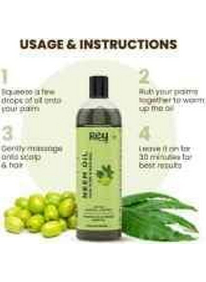 Rey Naturals Pure Neem Oil For Skin & hair | Hair Oil for Hair Growth, Dandruff Relief, Scalp Infection & Healthy Hair | Body Massage Oil For Men And Women - 200ML