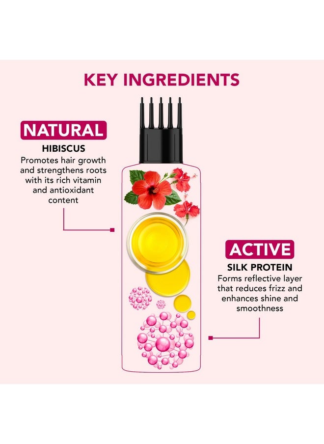 Botanic Hearth Hibiscus Silk Protein Hair Oil - 150ml - Nourishes & Strengthens Hair, Enhances Shine, Reduces Frizz, Promotes Healthy Hair Growth with Hibiscus & Silk Proteins