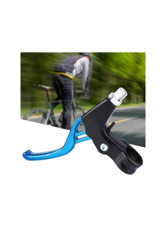 Bicycle Brake Levers, 1 Pair Cool Aluminium Alloy Mountain Road Bicycle Cycling Brake Level Handles, High Strength Durable 4 Colors Brake Levers(Blue)