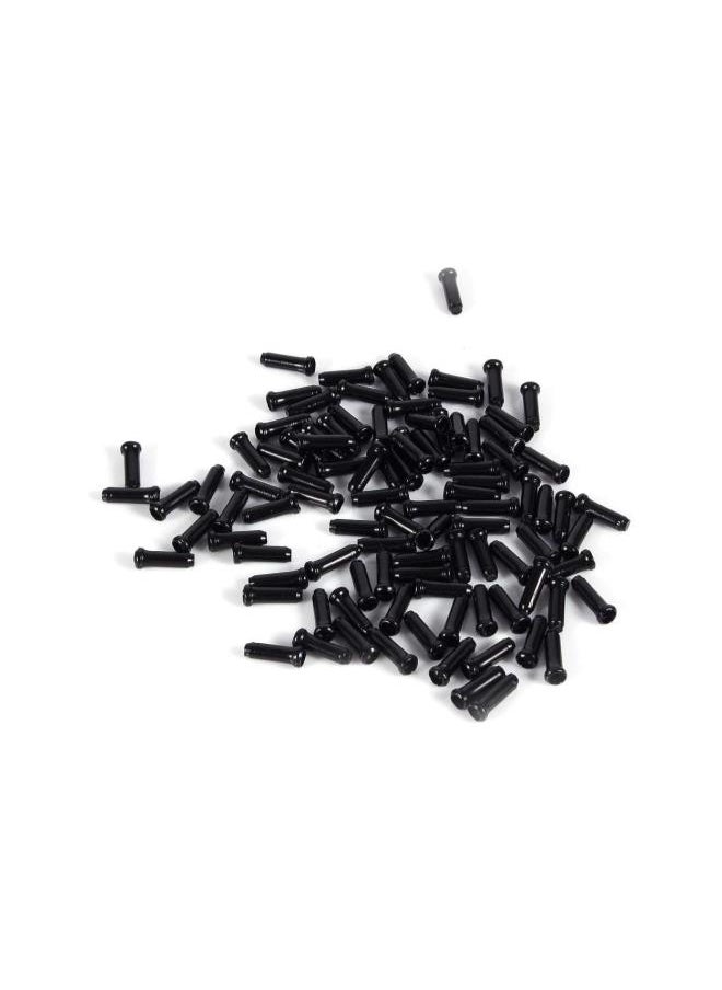 Brake Line hat 100PCS 2.5MM Aluminum Alloy Bike Brake Line Tips shiftinger End for Road Bike Mountain Bike(Black)