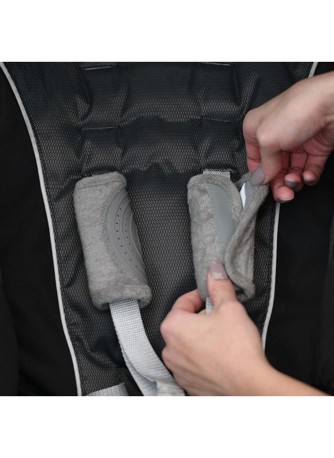 Travel Bug Baby 2 Piece Car Seat Strap Cover Teether Set (Grey)