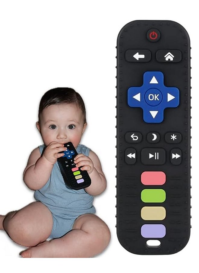 Ollie Baby Co. Baby Teether Toy for Babies 3-24 Months - Decoy TV Remote Control Shape - Teething Relief - Baby Toys for Infants