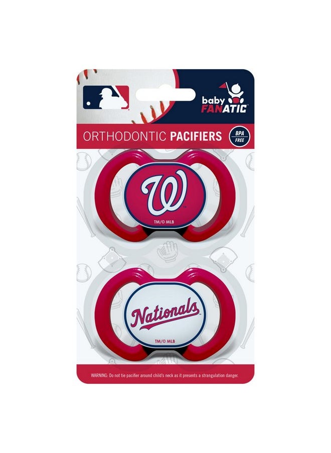 BabyFanatic Pacifier 2-Pack - MLB Washington Nationals - Officially Licensed League Gear