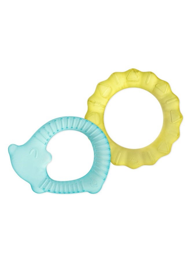 Cool Nature Teether (2 Pack)-Yellow/Aqua Set