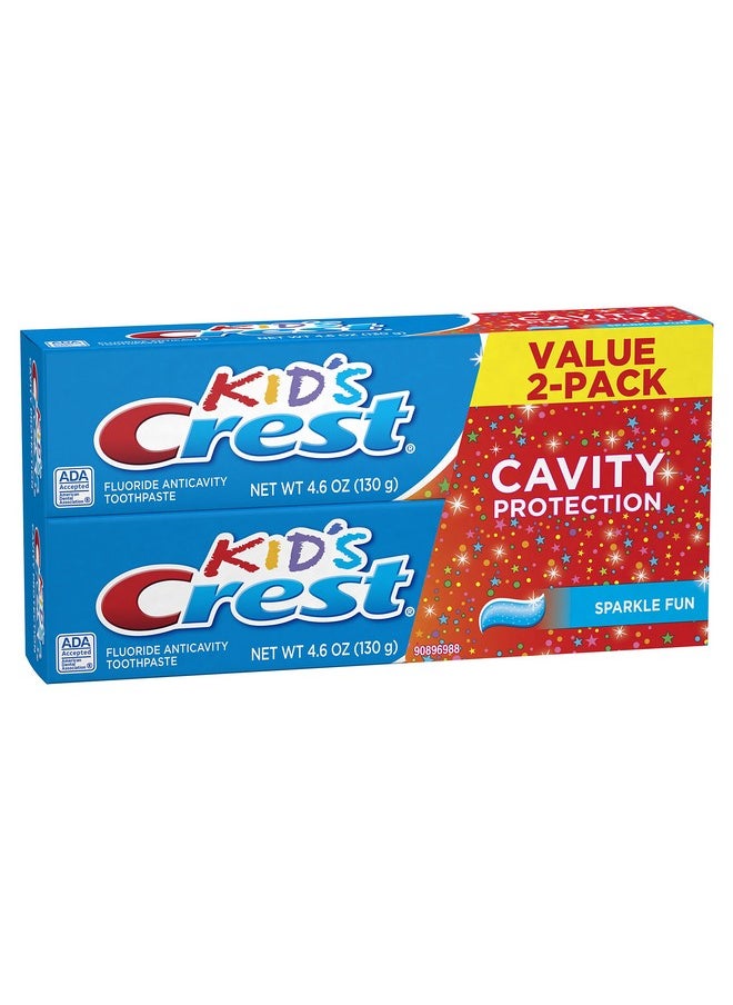 Crest Kids Cavity Protection Sparkle Fun Flavor Toothpaste 4.6 Oz Twin, 0.66 Pound