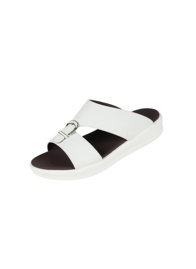 008-3706 Barjeel Uno Mens Arabic Sandals 6878-M122 White