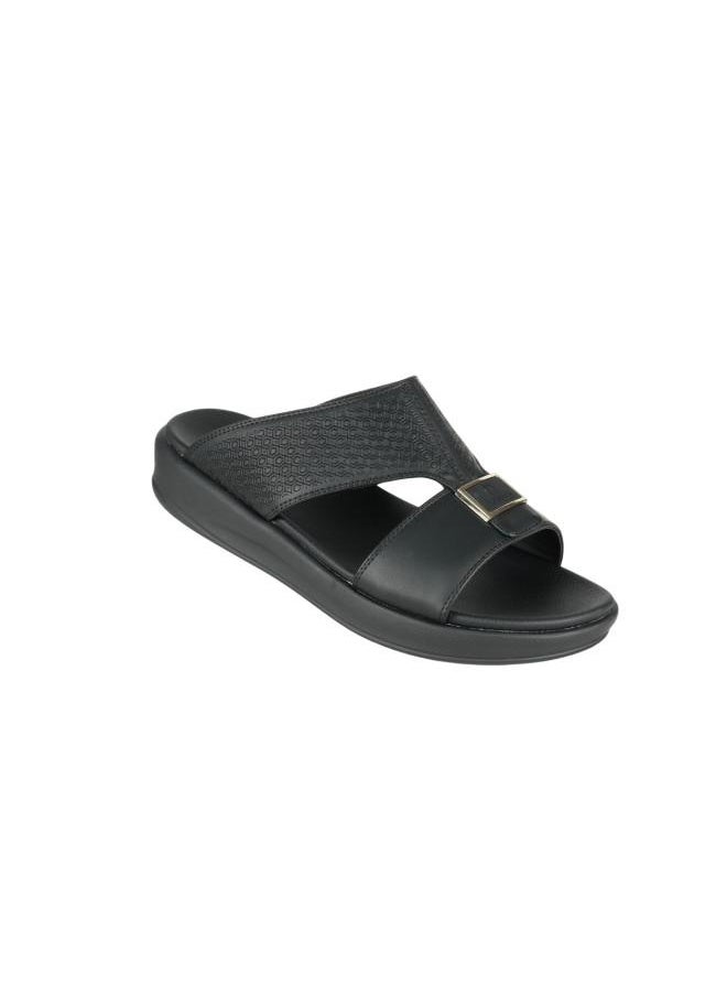 008-3702 Barjeel Uno Mens Arabic Sandals 6878-M124 Black