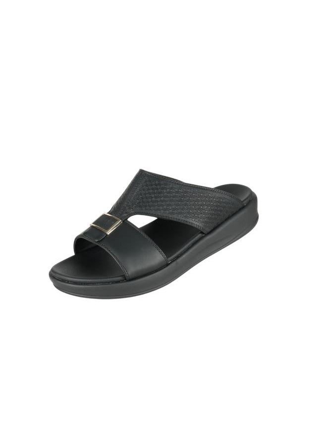 008-3702 Barjeel Uno Mens Arabic Sandals 6878-M124 Black