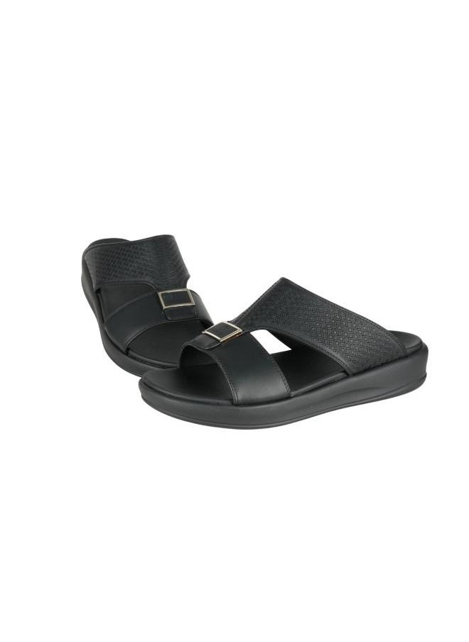 008-3702 Barjeel Uno Mens Arabic Sandals 6878-M124 Black