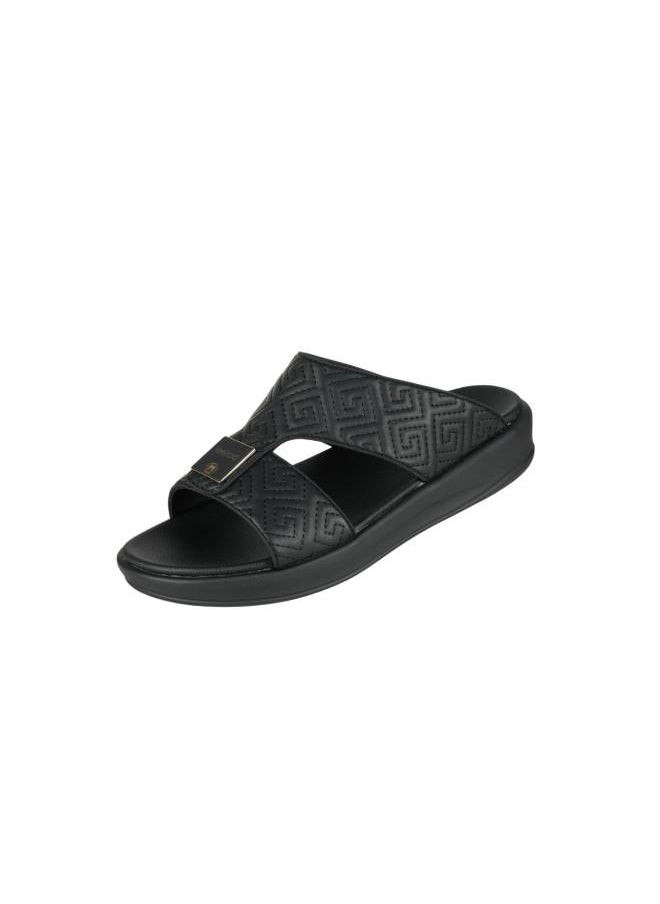 008-3699 Barjeel Uno Mens Arabic Sandals 6878-M121 Black