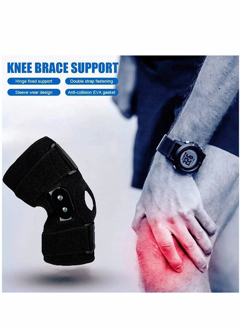 Decompression Knee Brace, with Side Stabilizers, for Pain Relief, Adjustable Compression Band, Suitable for Men and Women