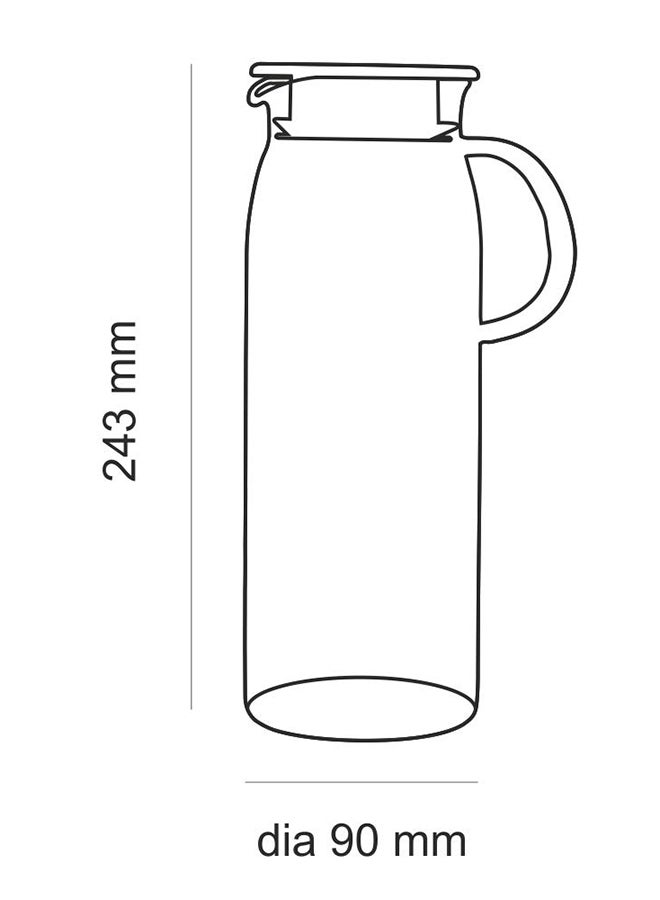 Marina Jug With Glass Handle 1Liters