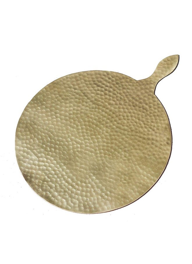 Elan Taal Serving Platter, Snack & Cheese Board, Tray (Brass Finish)