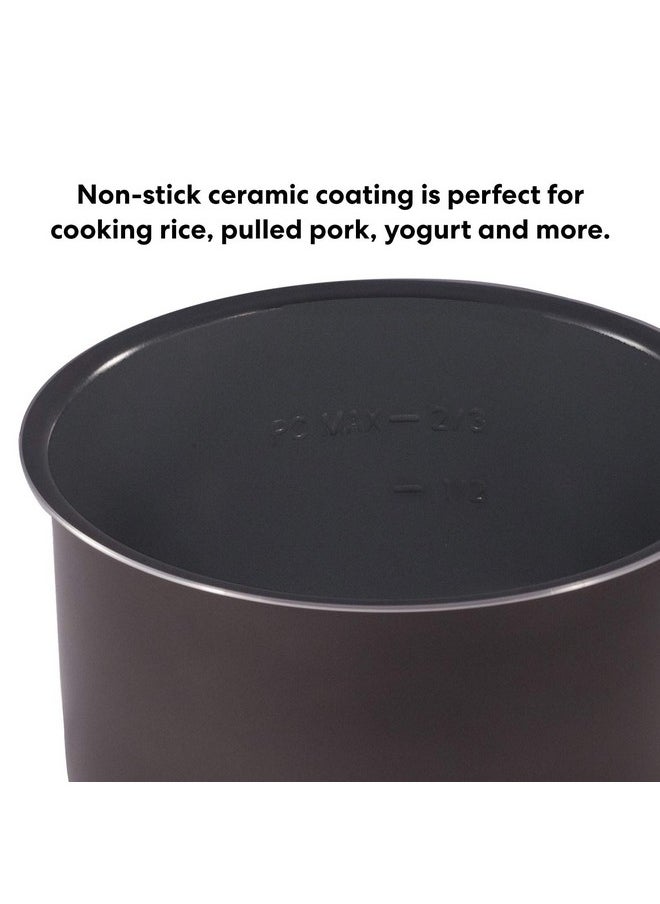 Instant Pot Ceramic Inner Slow Cooking Pot 6-Qt, Non-Stick Coated Interior, Rice Cooker
