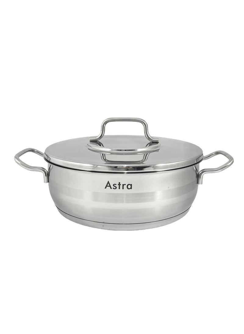 ASTRA Premium Low Casserole 32x13 cm 10.5L – Ideal for Large Meals, Roasting, Braising, and More