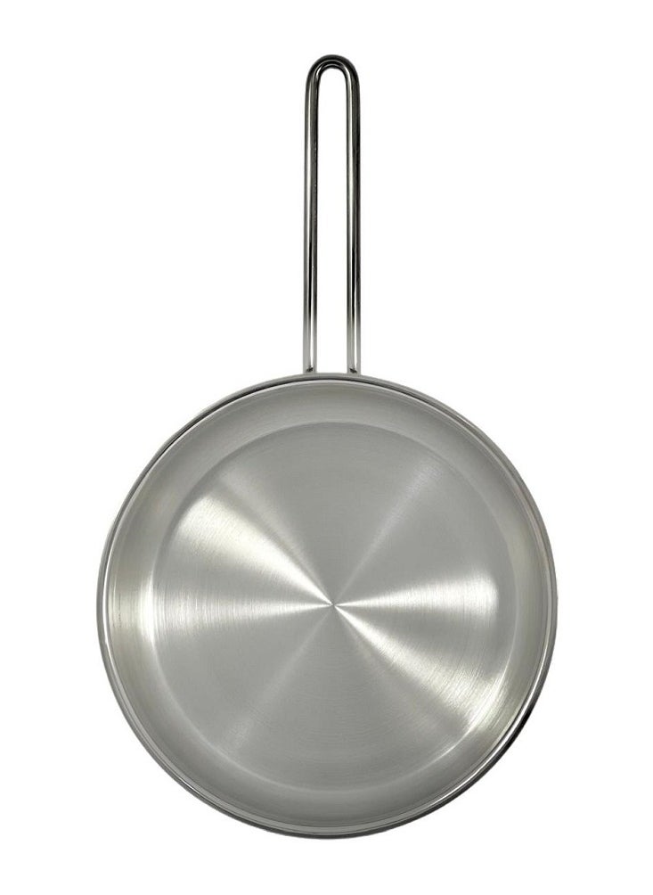 ALFA 24x6 cm 2.5L Frypan - Premium Stainless Steel Non-Stick Pan for Cooking, Frying, and Searing