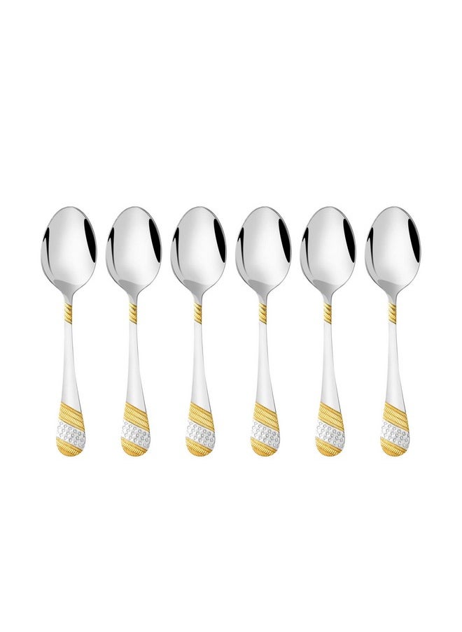 FNS International Pvt Ltd Imperio Baby Spoon 24 Karat Gold Plated, Set of 6 (6 Baby Spoon)