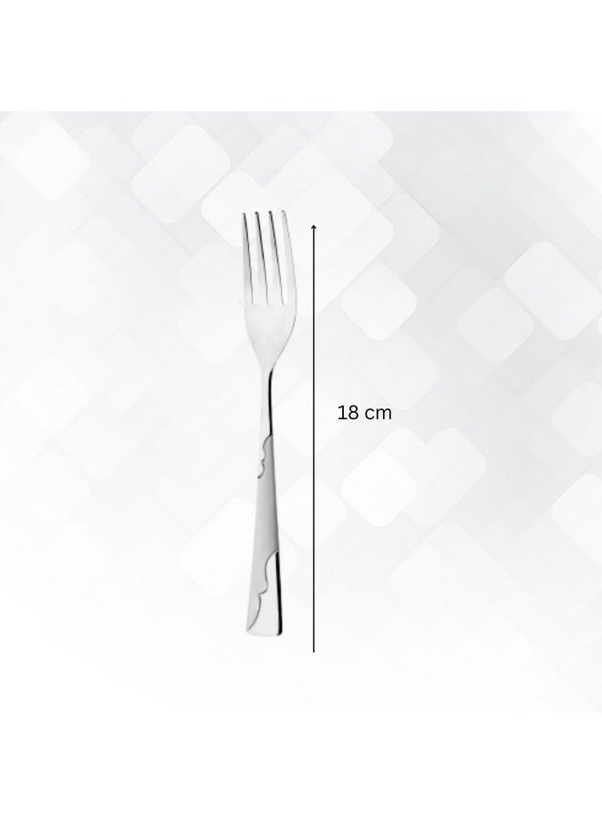 Montavo by fns Creta Stainless Steel Dinner Fork 6 pc Set for Dining Table, Home and Kitchen