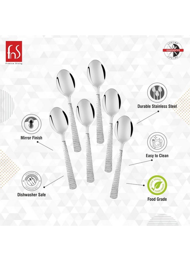 FnS Madrid Baby Spoon Hammer Finish on Handle (6 Baby Spoon)