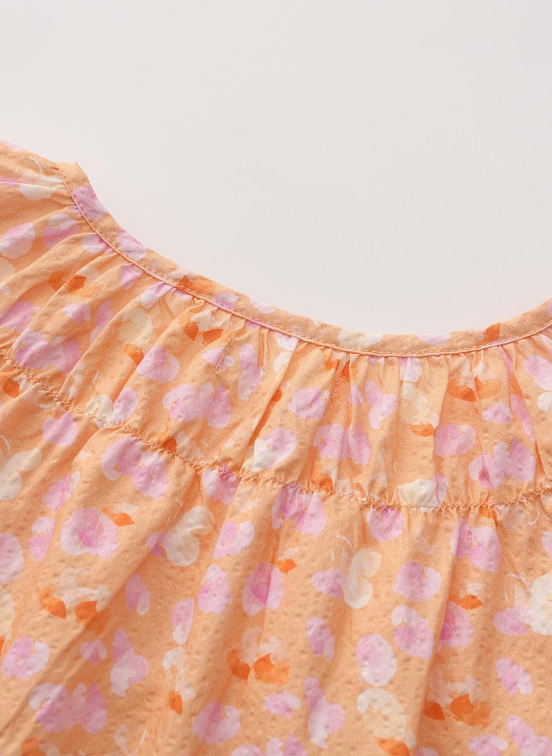 Kids Girl Woven short-sleeved shirt