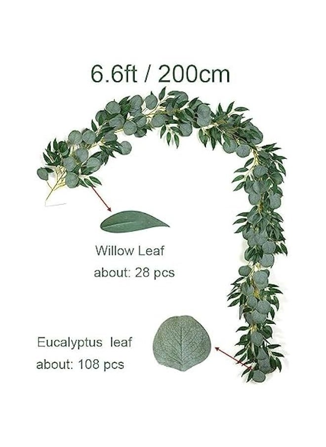 Round-leaf eucalyptus vine simulation flower vine money leaf arch hotel decoration wedding flower arrangement photography props