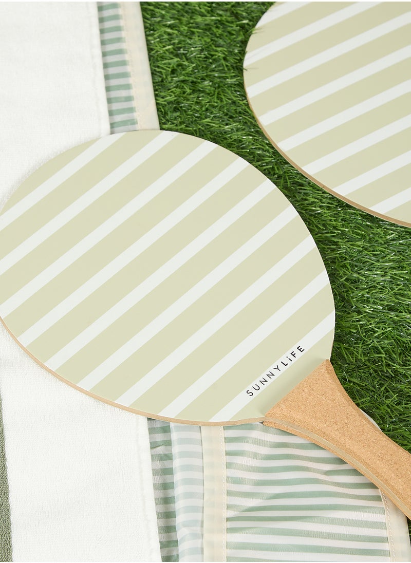 Vintage Beach Paddles La Palma Sage Stripe