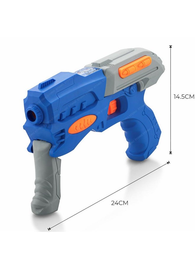 Storio EVO Sniper Hot Fire Gun Toy with 10 Safe Soft Foam Bullets, Fun Target Shooting Battle Fight Game for Kids Boys - Blue