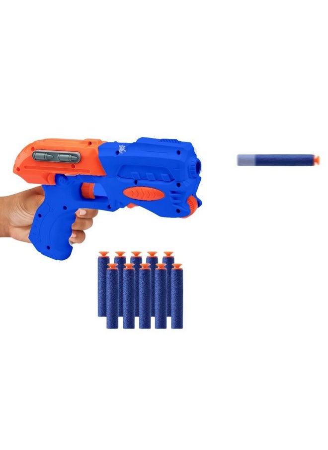 Storio EVO Sniper Hot Fire Gun Toy with 10 Safe Soft Foam Bullets, Fun Target Shooting Battle Fight Game for Kids Boys - Blue