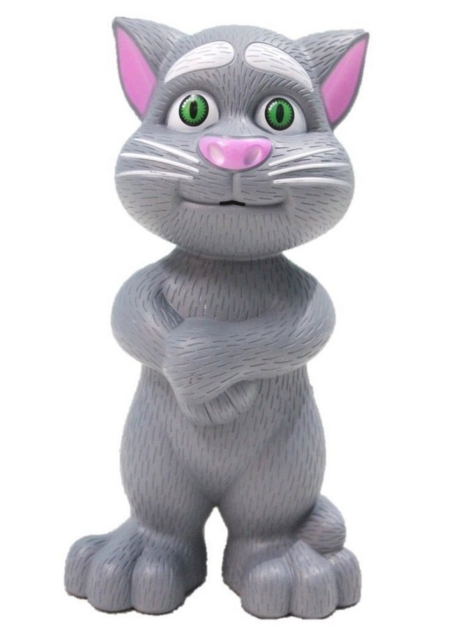 Toyshine Talking Cat with Stories and Songs, Touch Functions (Grey)