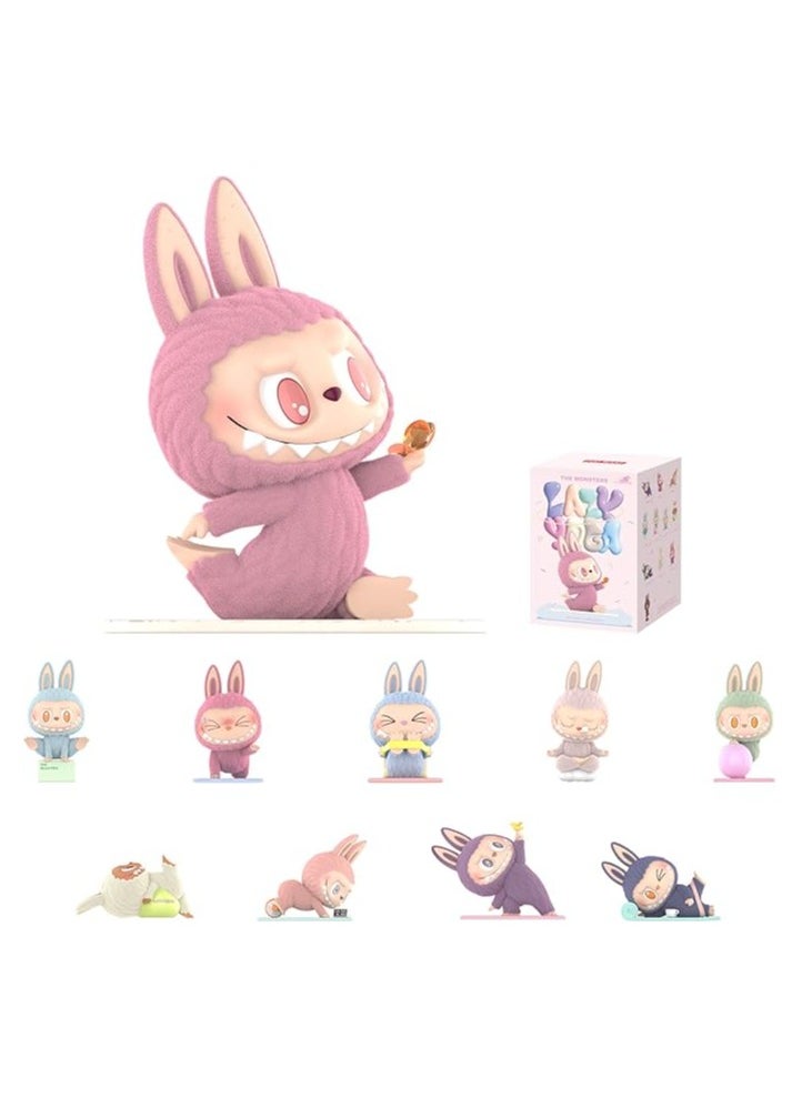 POP MART The Monsters Lazy Yoga Series Figures, The Monsters Blind Box Figures, Random Design Action Figures Collectible Toys Home Decorations, Holiday Birthday Gifts for Boys and Girls, Single Box