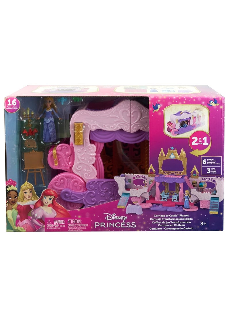 Disney Princess Carriage To Castle Transforming Playset