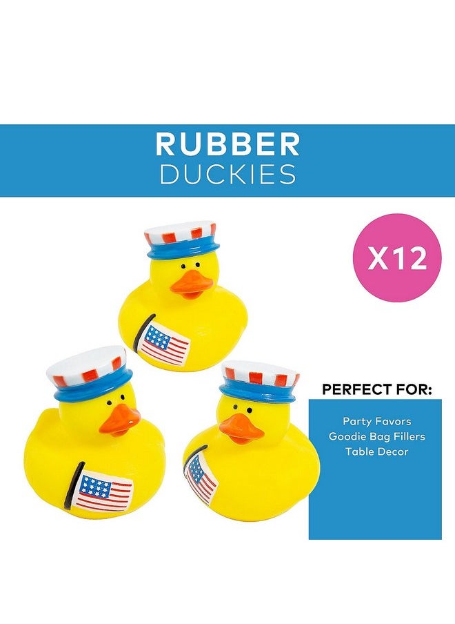 Special Occasion Rubber Ducks, Rubber Duckies, Holiday, Awareness and Seasonal Rubber Duckies, 12 Pieces (Patriotic)