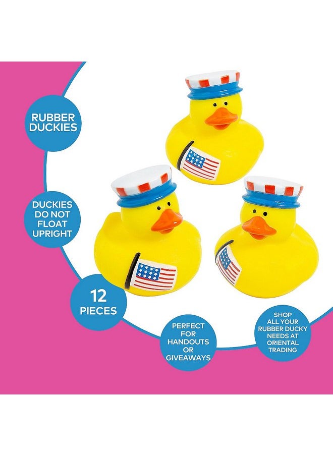 Special Occasion Rubber Ducks, Rubber Duckies, Holiday, Awareness and Seasonal Rubber Duckies, 12 Pieces (Patriotic)