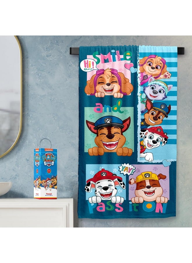 Sassoon Paw Patrol Cotton Kids Bath Towel with Gift Box in 400 GSM- 60 cm x 120 cm