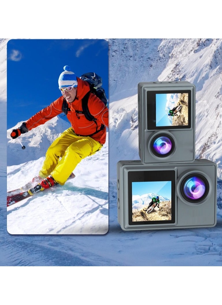 5K Action Camera with Anti Shake Technology for Outdoor Shooting Cycling Helmet Recorder and Skiing Camcorder