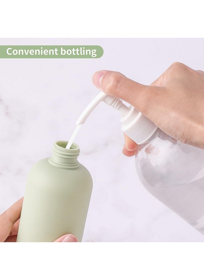 WLLHYF Squeeze Bottles 2 Pack Refillable Plastic Travel Containers Empty Bottles With Disc Top Flip Cap Travel Accessories for Shampoo Creams Lotion Conditioner (Green Blue, 200ML)
