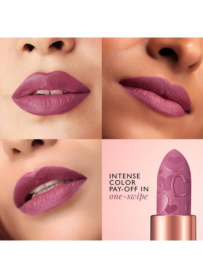MyGlamm POUT by Karan Johar Intense Matte Plumping Lipstick - Paparazzi Pout (Mauve Pink Shade) | Highly Pigmented, Long Lasting, Lightweight, Creamy Matte Lipstick For Lip Makeup (4g)