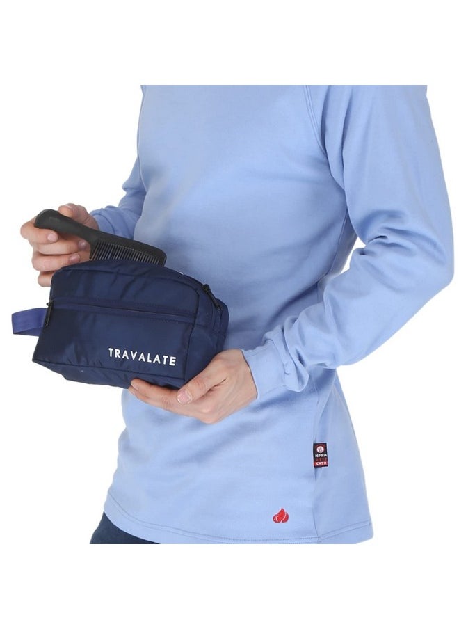 TRAVALATE Solid 9 Cms Cosmetic Pouch (M_TR137T_Blue)