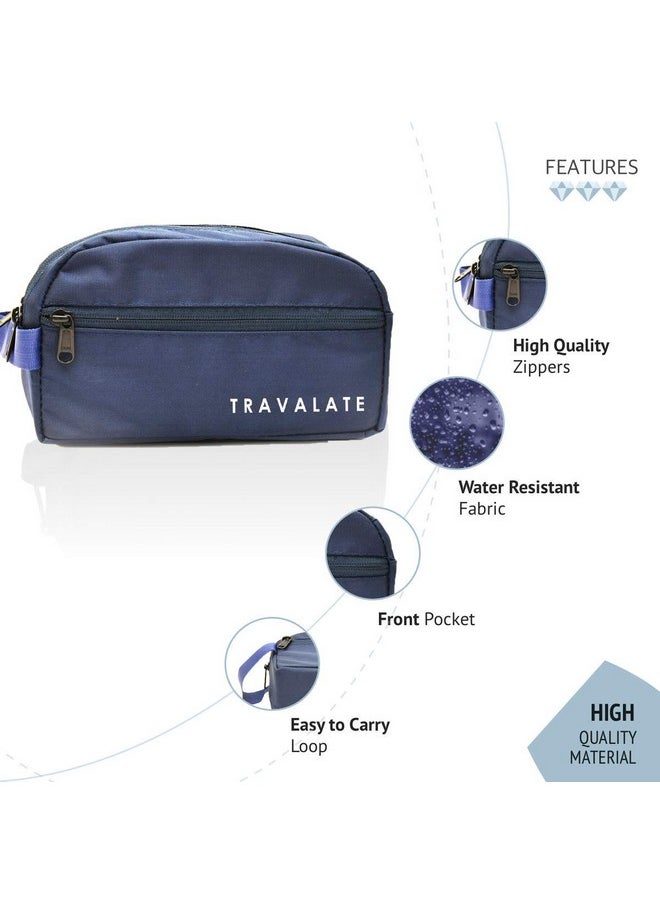 TRAVALATE Solid 9 Cms Cosmetic Pouch (M_TR137T_Blue)