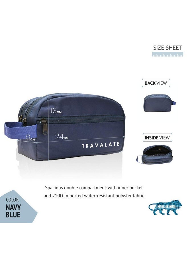 TRAVALATE Solid 9 Cms Cosmetic Pouch (M_TR137T_Blue)