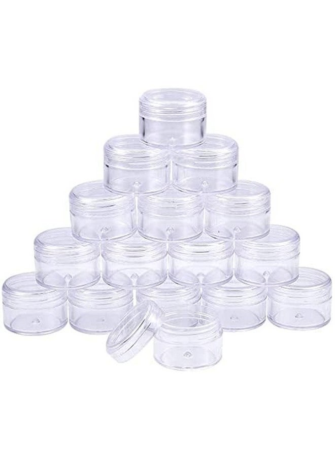 SHREE MAHA 72pcs 5grams Unbreakable Plastic Transparent with Clear Cap Cosmetics Shan Container for Creams, Lip Balm, Body Butter, Essential oil, Costemic, Makeup & DIY beauty products