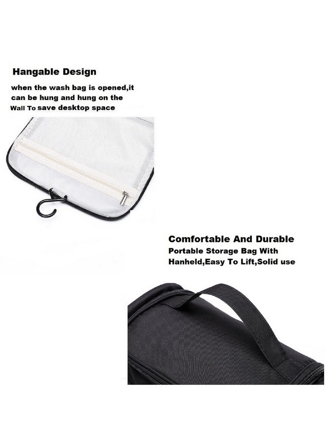 LACOPINE Toiletry Travel Hanging Cosmetic Makeup Organizer for Men and Women (Black)