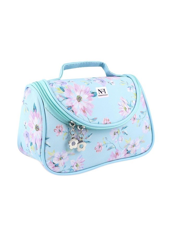 NFI essentials Floral Print Cosmetics Pouch Makeup Pouch Vanity Case Jewellery Pouch Stationery Pencil Case Travel Organiser Travel Pouch Bridal Gift